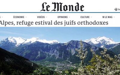 Lemonde.fr : Les Alpes, refuge estival des juifs orthodoxes