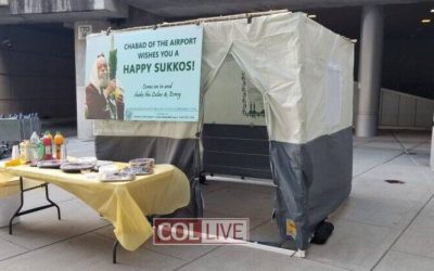 Souccot 5780 : &lsquo;Habad organise une Souccah publique aux arrivées du Terminal 4 de l&rsquo;aéroport JFK de New-York