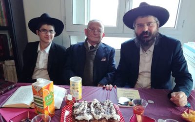 Campagne anniversaire du Beth Loubavitch : M. Rozenberg célèbre son 101ème anniversaire
