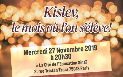 Mercredi 27 novembre 20h30 : Conférence des Neché Oubnot Habad à Sinaï