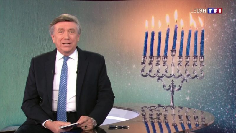 Au journal télévisé de 13h sur TF1 : Les festivités de Hanoucca sont lancées
