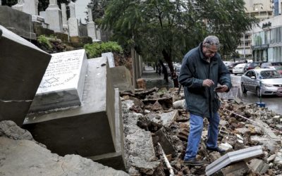 Beyrouth : Les pluies ont endommagé des tombes du seul cimetière juif au Liban