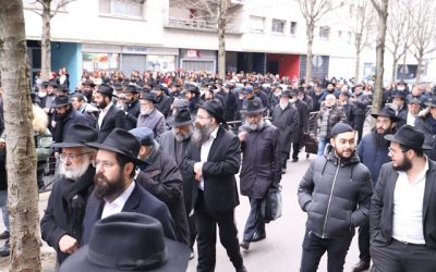 Levaya à Paris de Mme Hanna (Annie) Assaraf, dimanche 15 Tevet 5780, devant le Beth Haya Mouchka