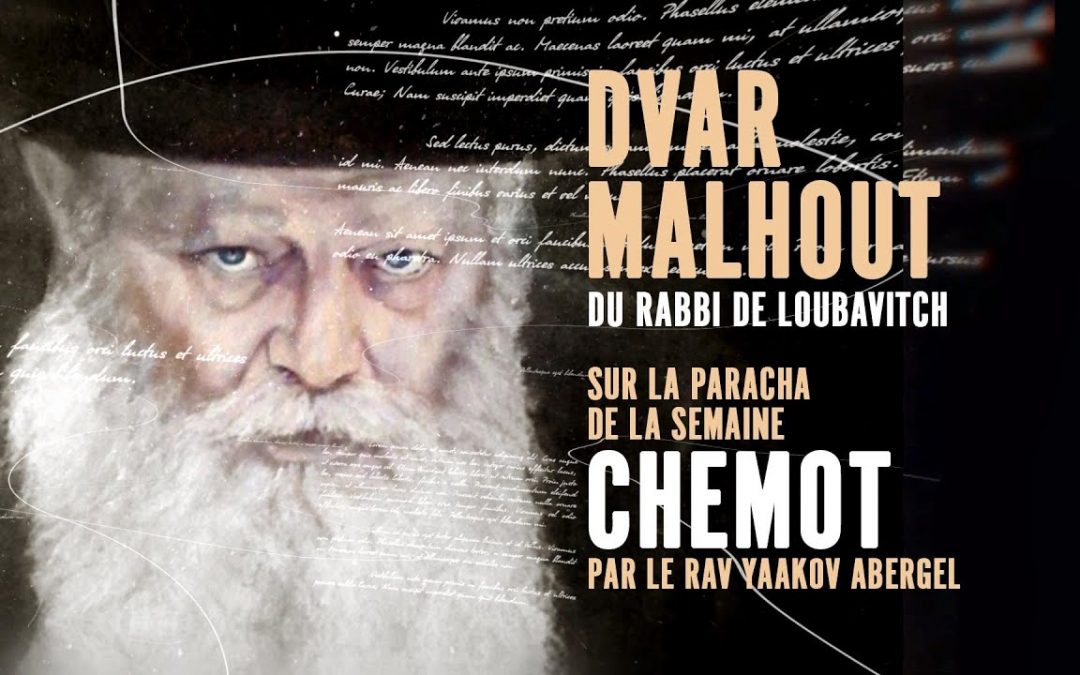 Dvar Malhout Paracha de Chemot, par le Rav Yaakov Abergel