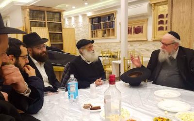 Melave Malka à la shul francophone de Crown Heights avec le Rav Garry Chalom Cohen, en préparation à Youd Chevat.