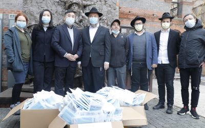 Chine : Le Chalia&rsquo;h &lsquo;Habad de Shanghai  distribue plus de 10 000 masques à la population chinoise