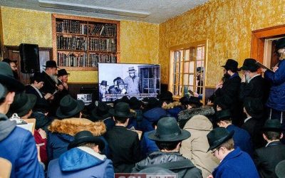 Youd Chevat – 70 ans : Farbrenguen pour les élèves des écoles de Crown Heights dans la petite Shul du 770