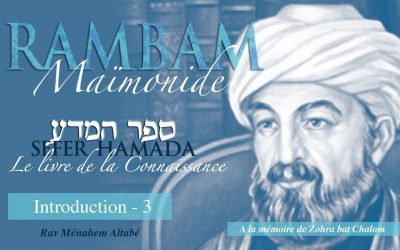 Rambam Introduction 3ème partie et Hassidout LD