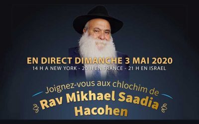VIDEO. Chlochim du Rav Michael Cohen en direct, dimanche 9 Iyar 5780