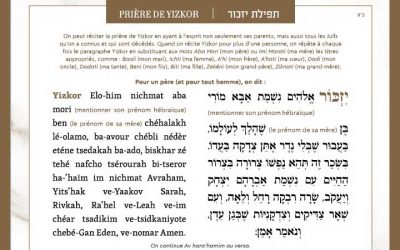 A télécharger :  Texte du Yizkor – la prière du souvenir