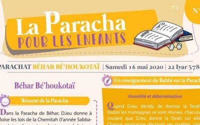La Paracha de Behar Be&rsquo;houkotai pour les enfants