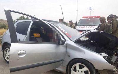 Attentat à la voiture belier : Un soldat israélien modérément blessé près de Har Hevron