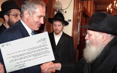 Une lettre de Netanyahou, adressée en 1988 au Rabbi de Loubavitch, révélée
