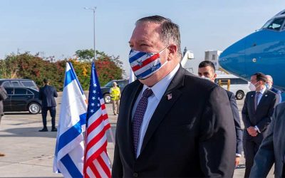 Le secrétaire d&rsquo;État américain Mike Pompeo atterri en Israël pour des pourparlers sur l&rsquo;Iran et l&rsquo;annexion