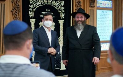 Ukraine : Le président Volodymyr Zelensky visite le Beth &lsquo;Habad de Kherson