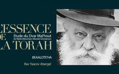 Texte et Audio : Etude du Dvar Mal’hout – Paracha Béalote’ha , par le Rav Yaacov Abergel