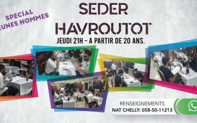 VIDEO. « Seder Havroutot » au Beth Habad francophone de Netanya  dirigé par le Rav Yaacov Mazouz