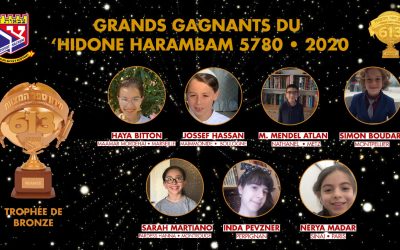 Grande fête et lauréats du ‘Hidone HaRambam 5780 – 2020