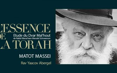 AUDIO. Etude du Dvar Mal’hout Matot Massei, par le Rav Yaacov Abergel