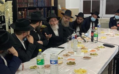 EN IMAGES. Farbrenguen de Vav Tichri avec le Rav Itshak Nemanow, à la Yéchiva Loubavitch de Vincennes