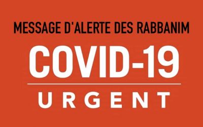 COVID-19 en France : Message d&rsquo;alerte urgent des Rabbanim, « Stop à l&rsquo;inconscience »
