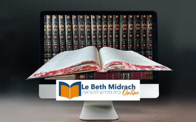 Dimanche 7 Mar’hechvan à 20h30 : Le Beth Midrach Online, formation Rabbinique en ligne