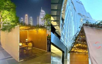 Etats arabes unis : Pour la première fois une Souccah est construite devant l’hôtel Burj Khalifa de Dubaï