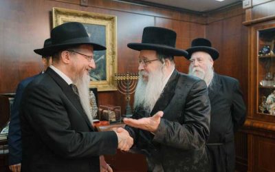Le Rabbi de Nadvorna visite les institutions ‘Habad de Moscou