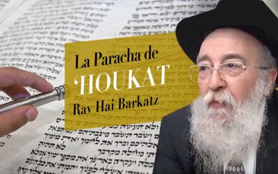 Paracha de ‘Houkat par le Rav Haï Barkatz