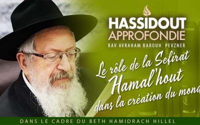 Hassidout approfondie – Le rôle de la Sefirat Hamal’hout dans la création du monde – Rav Avraham Barou’h Pevzner