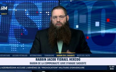 i24News : Le nouveau rabbin de la communauté juive d’Arabie saoudite, le Rav Yaacov Herzog