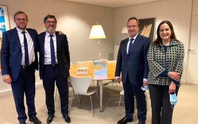 Allumage de la 4ème bougie de Hanouccah au bureau du Secretaire Général adjoint du Conseil de l’Europe