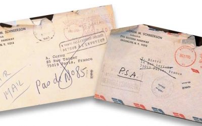Deux lettres du Rabbi adressées en 1983 et 1985 à des Parisiens se trouvent au Beth Loubavitch