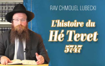 L’histoire du Hé Tevet 5747 racontée par le Rav Chmouel Lubecki