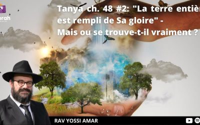 Tanya ch. 48 #2: « La terre entière est rempli de Sa gloire » – Mais ou se trouve-t-il vraiment ?