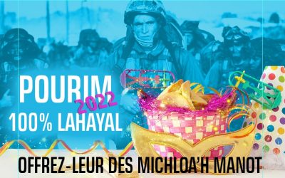 Pourim 2022 : Offrez des Michloa&rsquo;h Manot aux soldats de Tsahal
