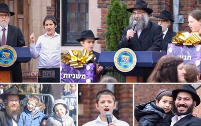 Vidéo intégrale du grand Kinous  des enfants à Crown Heights,  à l’occasion du 11 Nissan, 120ème anniversaire du Rabbi