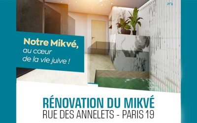 Rénovation du Mikvé de la rue des Annelets – Paris 19e