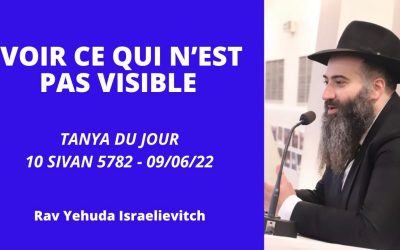 Voir ce qui n’est pas visible – Tanya du jour 10 Sivan 5782 – 09/06/22 – Rav Yehuda Israelievitch