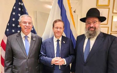 Washington : Le Rav Levi Shemtov rencontre le président israélien Isaac Herzog et l’ambassadeur d’Israël Michael Herzog