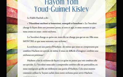 Hassidout pour les enfants : Hayom Yom du 13 Kislev 5783