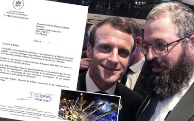 Voeux d’Emmanuel Macron au Rav M. Azimov, à l’occasion du Hanouccah intercontinental au Champ de Mars