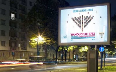 Hanouccah 5783 : La campagne d’affichage du Beth Loubavitch