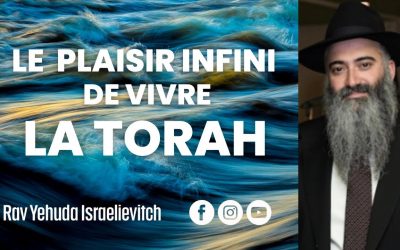 Le plaisir infini de vivre la torah – Tanya du jour 10 Teveth 5783 – 03/01/23 – Rav Yehuda Israelievitch
