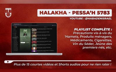 Halakha Pessa’h : La Grande Playlist (15 courtes vidéos)