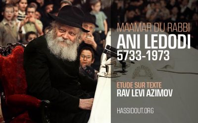 Maamar du Rabbi « Ani Ledodi 5733-1973 » – Etude sur texte par le Rav Levi Azimov