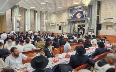 Célébration du 18 Elloul à Lod : Le Rav David Meir Drukman de Kiryat Motzkin rencontre la communauté Habad