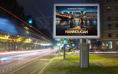 Du 7 au 15 décembre : La nouvelle campagne d’affichage de Hanouccah 2023 du Beth Loubavitch