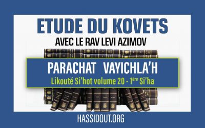 Vendredi 1er décembre 2023 à 10h30 : Etude du Kovets Vayichla’h – Likouté Si’hot volume 20, 1ère Si’ha,  par le Rav Levi Azimov