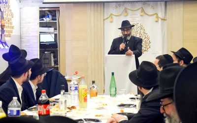 EN IMAGES. Melave Malka  à l’occasion des Chlochim de Reb Yehochoua Danow a’h au Beth Habad de Montrouge
